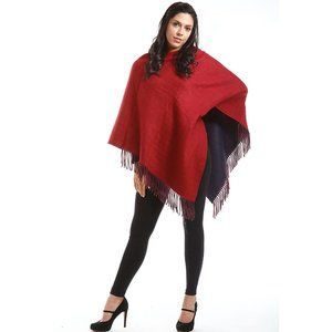 LOF Loose Checkered and Plaid Pullover Poncho